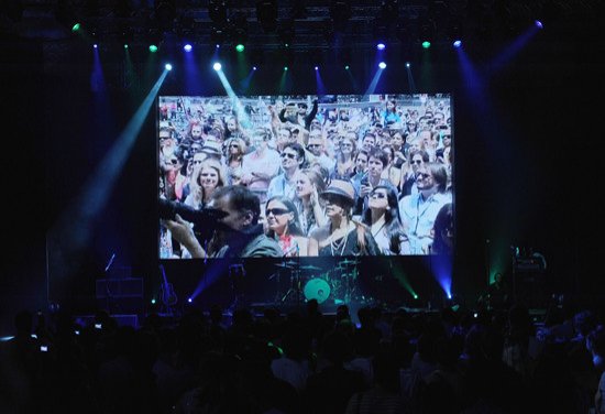El público podía ver los tres conciertos en directo.