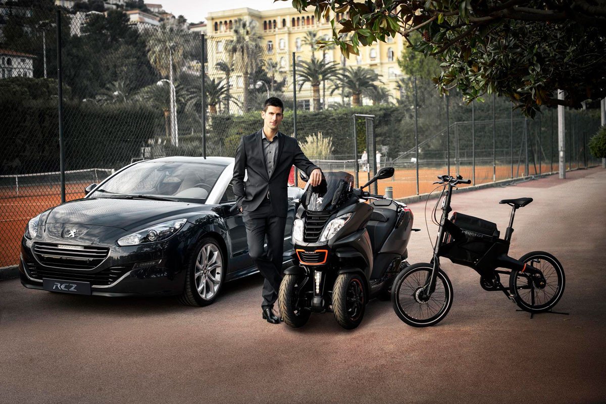 Novak Djokovic y Peugeot