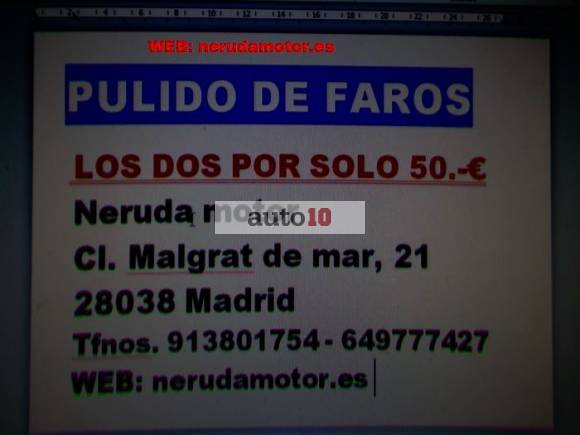 PULIDO DE FAROS - LOS DOS POR SOLO 50.-€