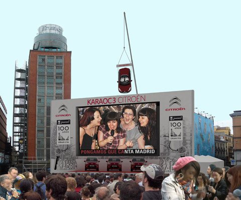 KaraoC3 Citroën: Todos a cantar a la Gran Vía madrileña