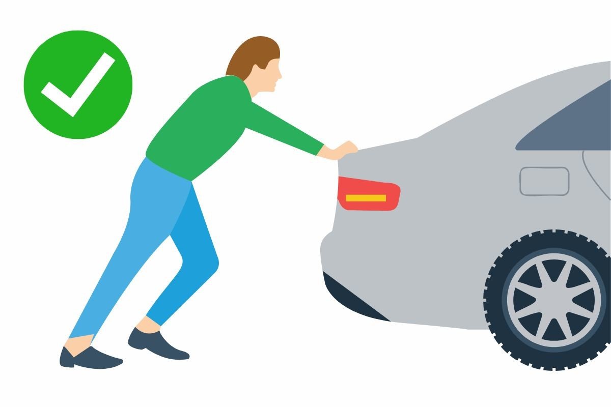 empujar un coche sin hacerte daño