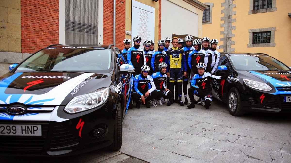 Ford y el Focus Electric en una jornada ciclista con la Fundación Alberto Contador