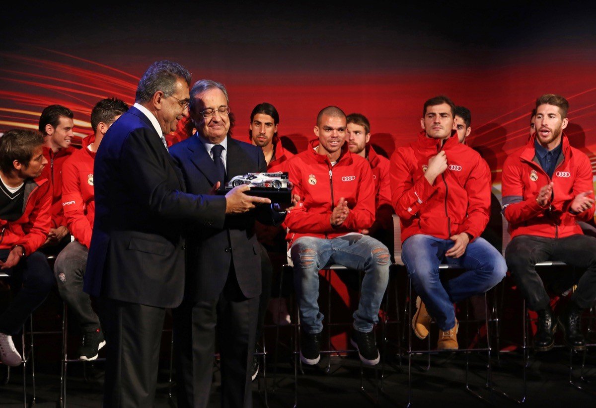 Los jugadores del Real Madrid conducen el nuevo Audi A3 e-tron