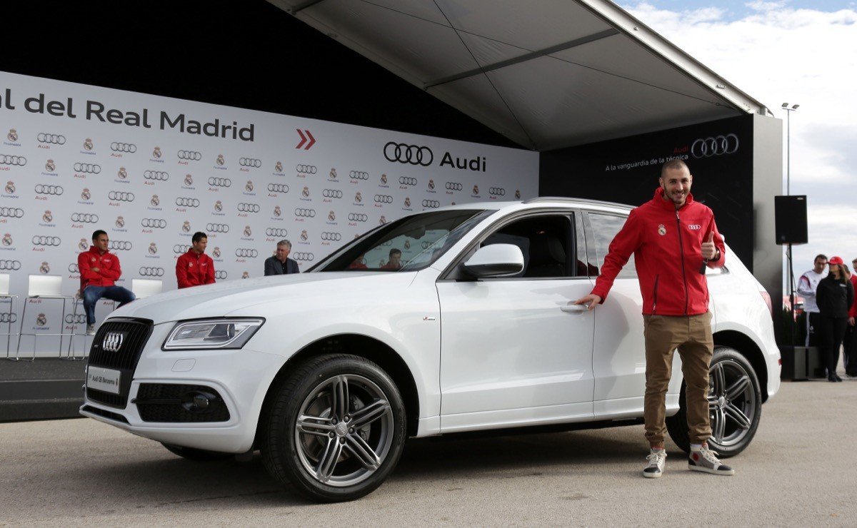 Los jugadores del Real Madrid conducen el nuevo Audi A3 e-tron