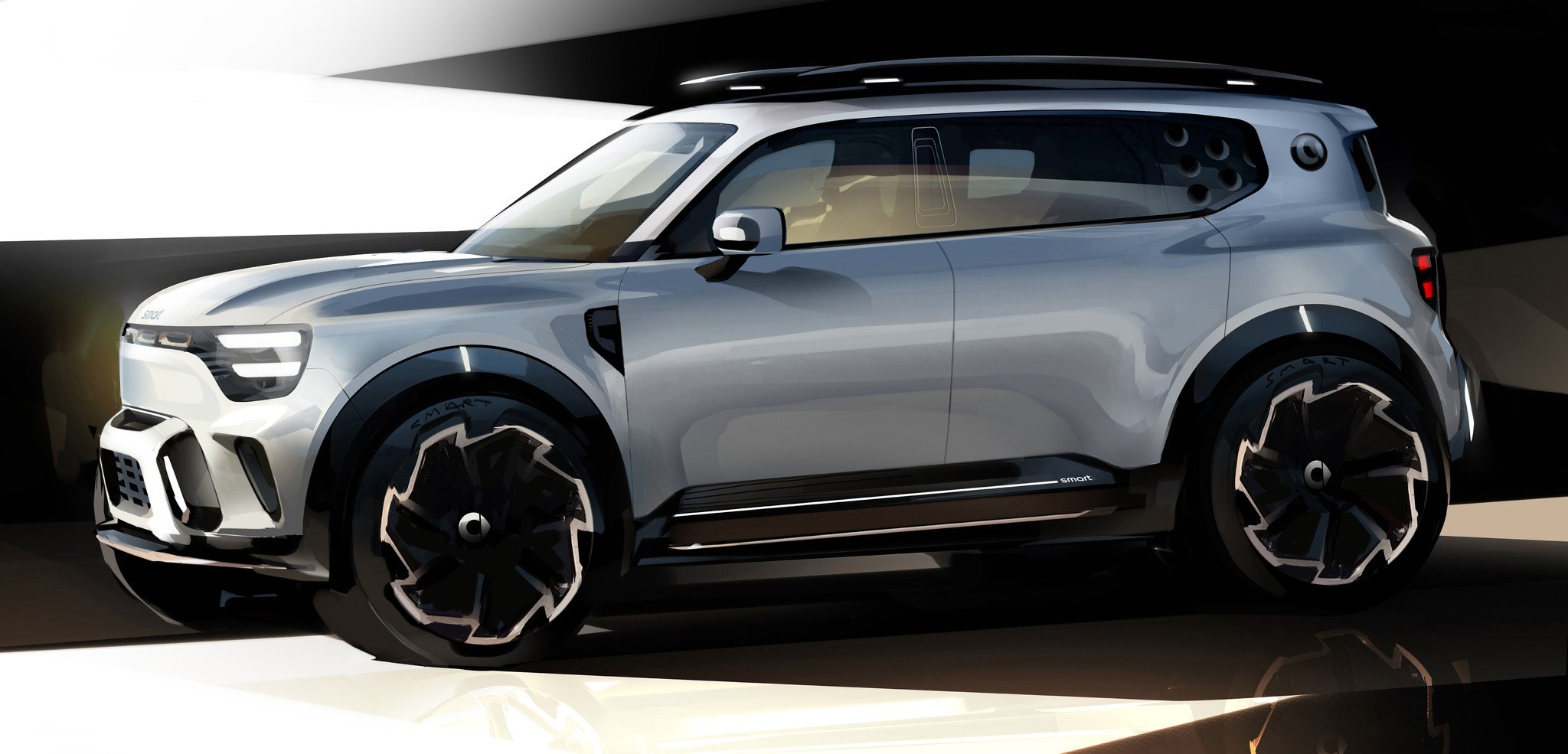 Así es el SUV Smart#5, el más grande de la marca, que se presentará a finales de agosto