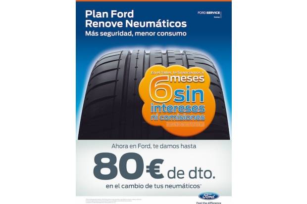 Plan Renove Neumáticos: Ford descuenta 80 euros