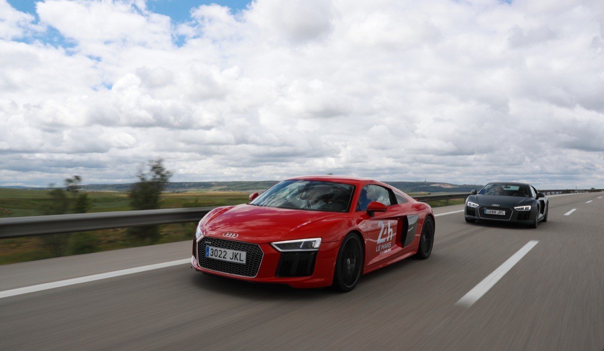 Prueba: de Madrid a Le Mans en un Audi R8 V10 plus