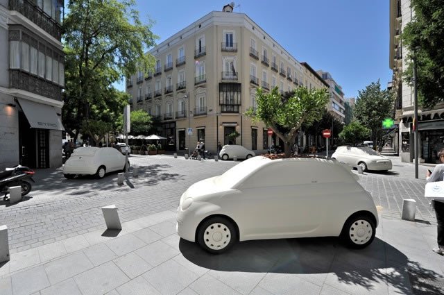 Fiat 500 como maceteros: Ver para creer