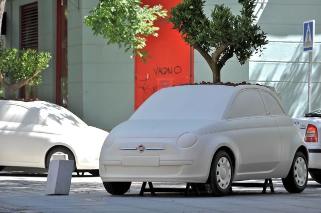 Fiat 500 como maceteros: Ver para creer