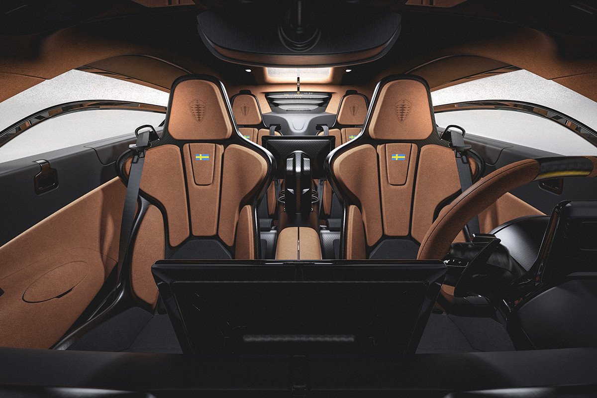 Koenigsegg Gemera: etiqueta 0 y 1727 CV interior