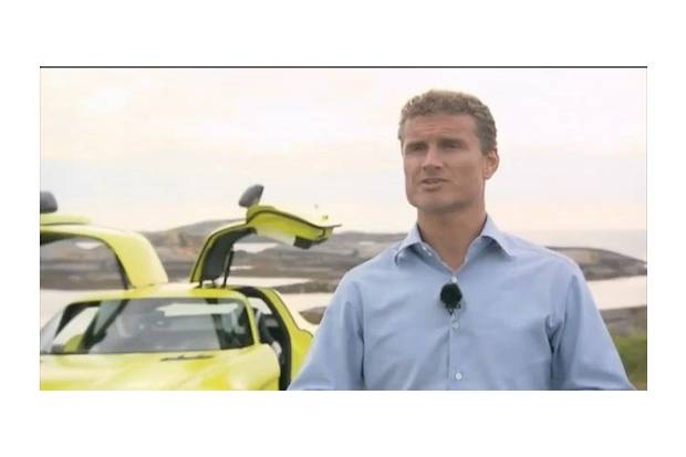 David Coulthard prueba el Mercedes SLS E-CELL