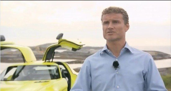 David Coulthard prueba el Mercedes SLS E-CELL