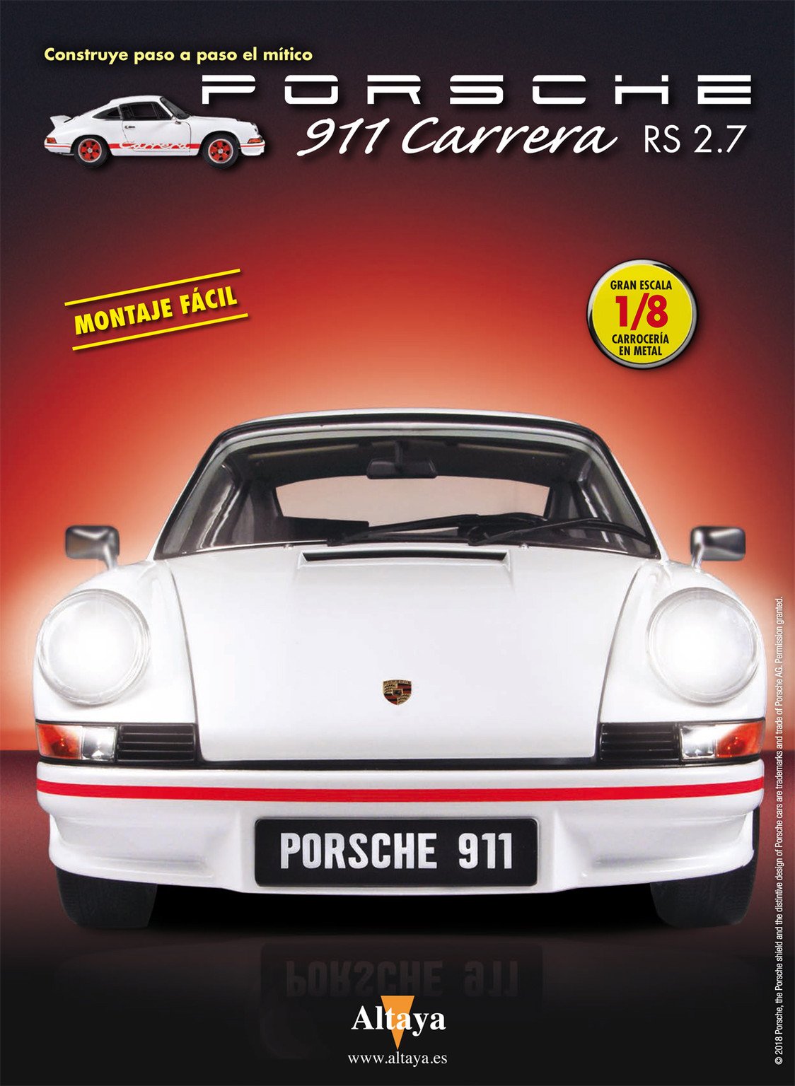 Nueva colección Altaya con el Porsche 911 Carrera RS 2.7 a escala 1/8