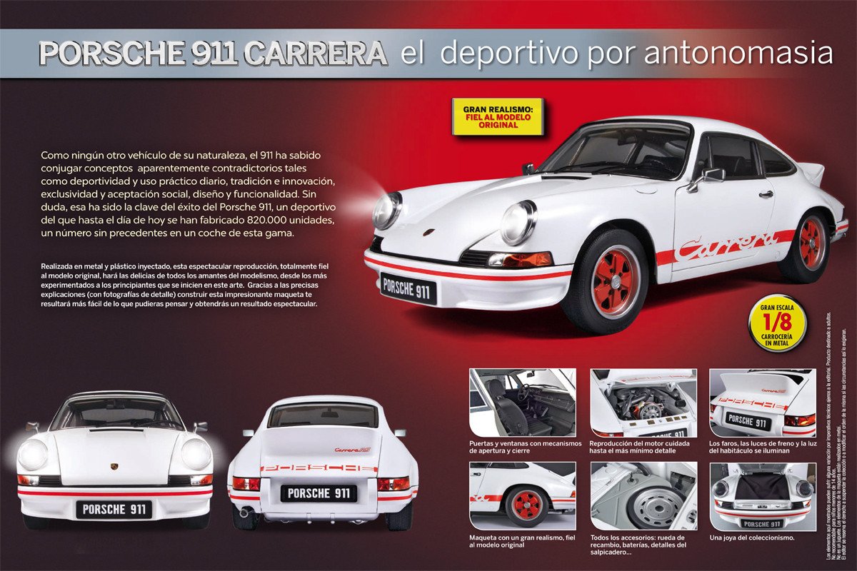Nueva colección Altaya con el Porsche 911 Carrera RS 2.7 a escala 1/8