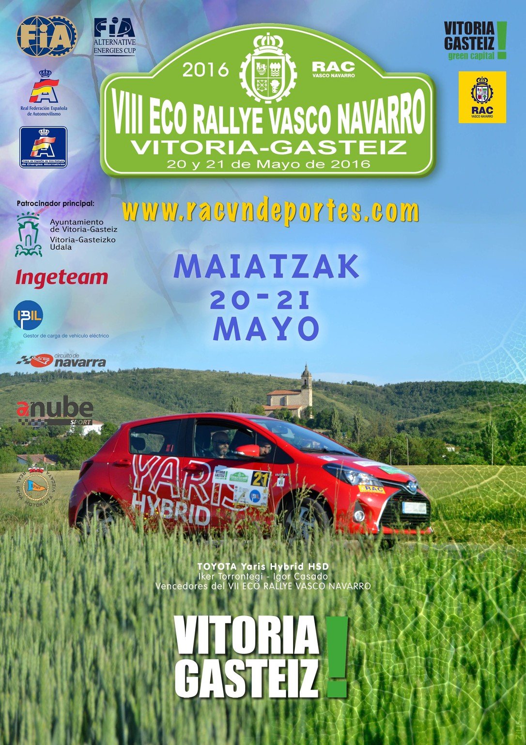 Vuelve el Mundial de Rallyes Ecológicos a Vitoria: tramos y participantes