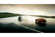 Chevrolet Camararo SS y Mercedes E63 AMG deslizándose por la pista