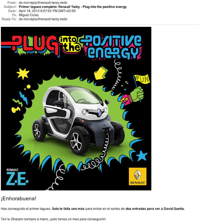 Renault Twizy David Guetta Shazam