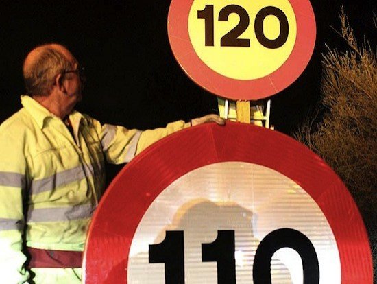 Fin al límite de 110: En julio, a 120 km/h
