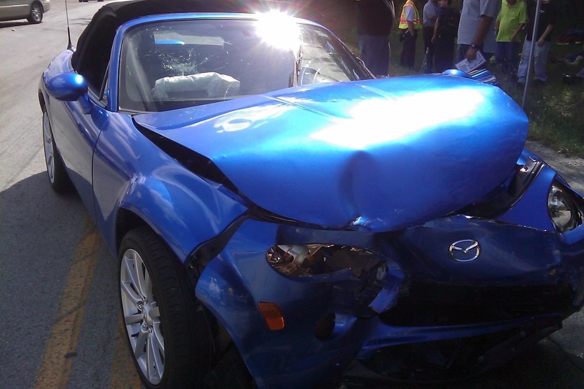 Accidente por mal estado de la carretera