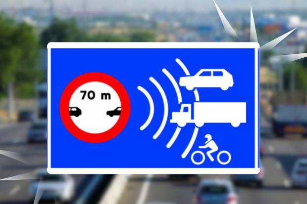 Ojo con la nueva señal: así te multará la DGT por no respetar la distancia de seguridad