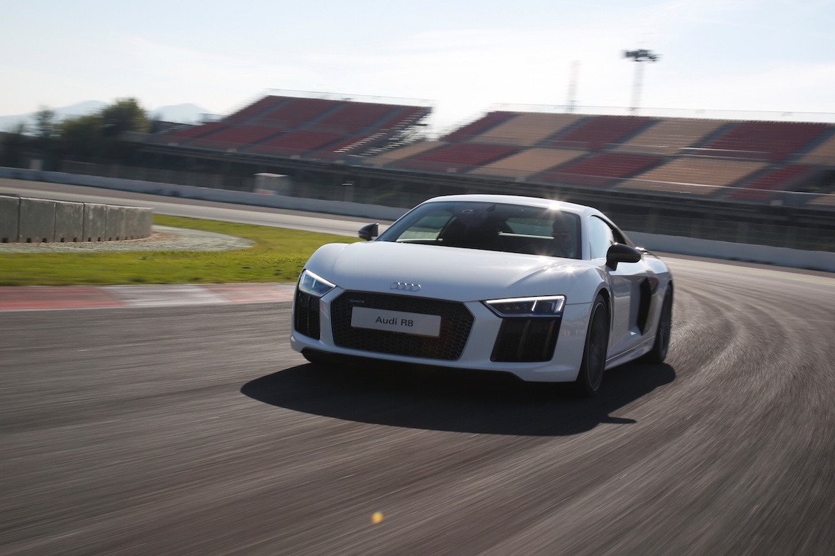 Audi R8 V10 plus, prueba en circuito