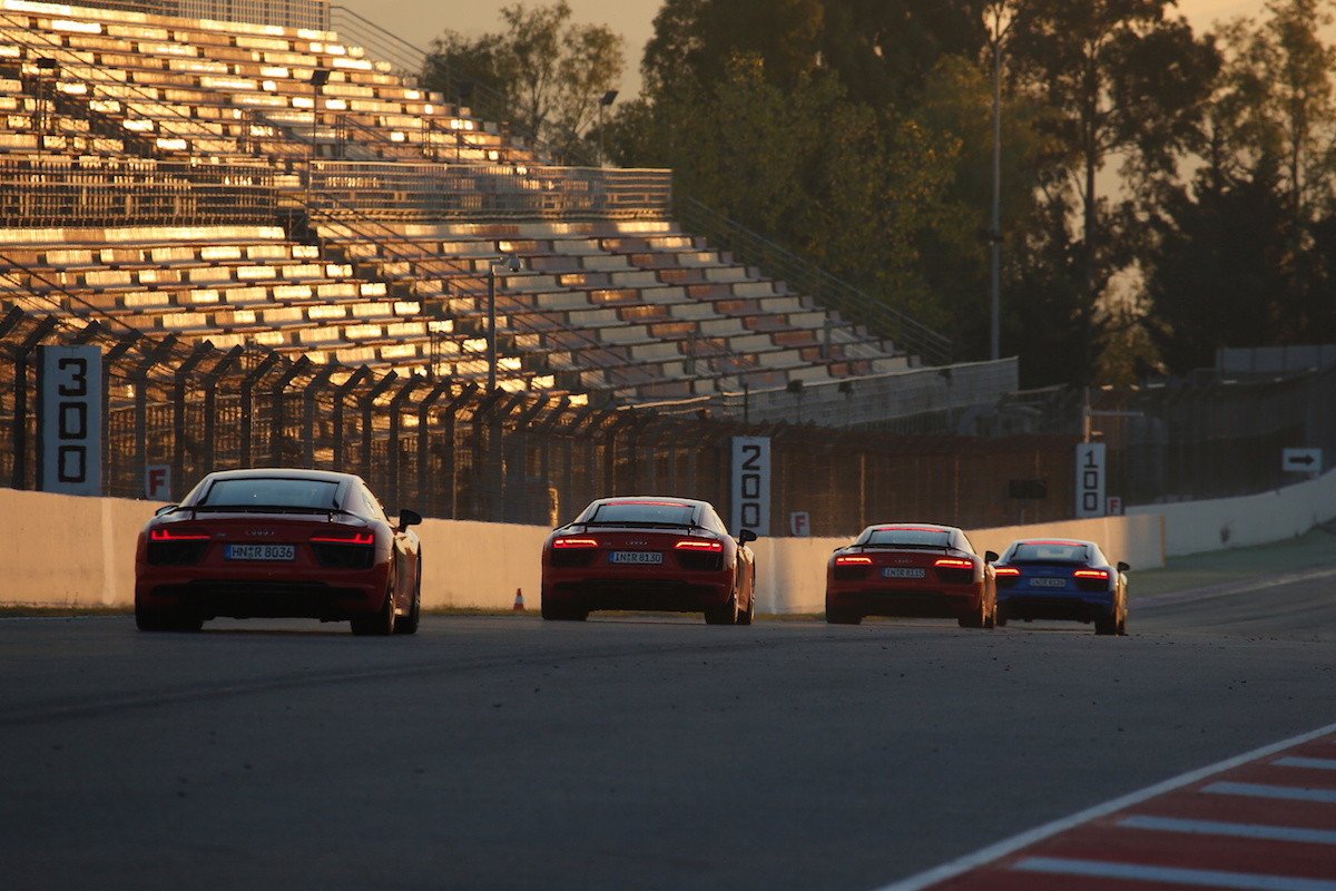 Audi R8 V10 plus, prueba en circuito