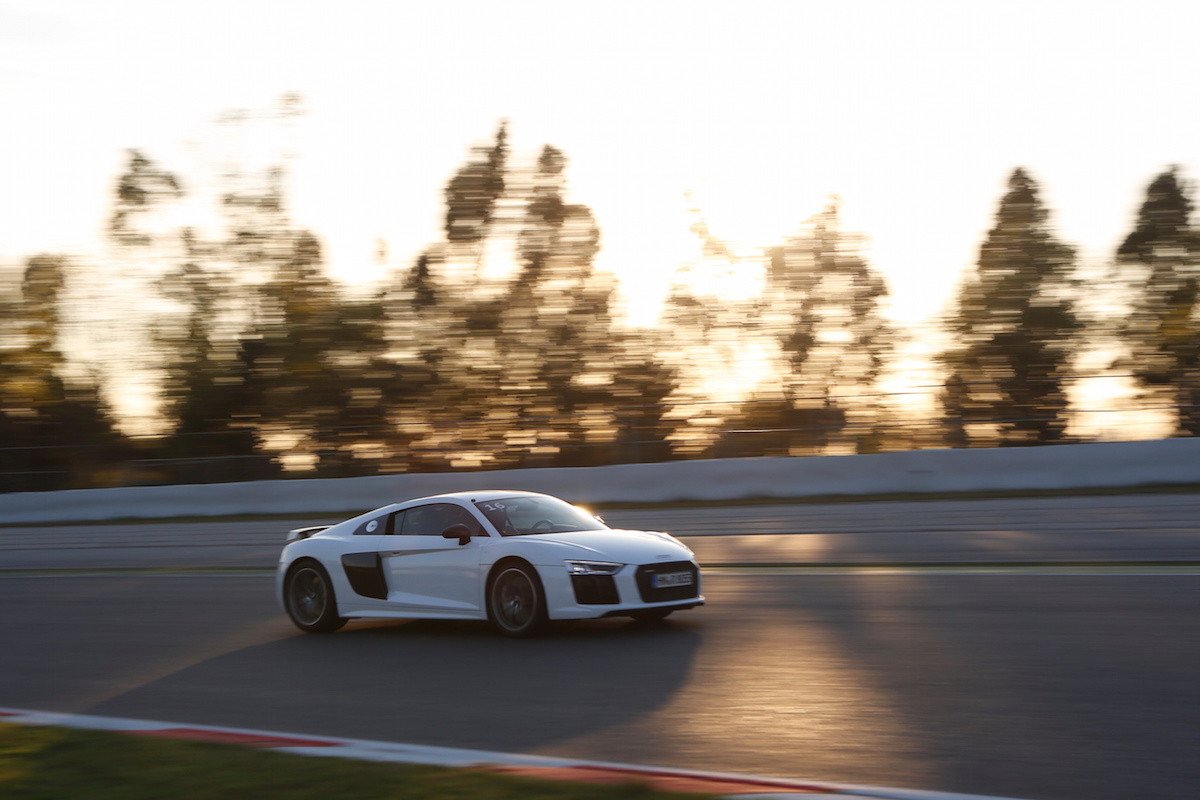 Audi R8 V10 plus, prueba en circuito