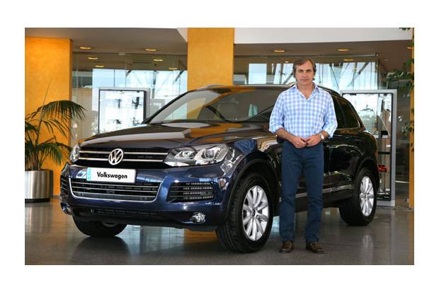 Carlos Sainz y su nuevo Volkswagen Touareg
