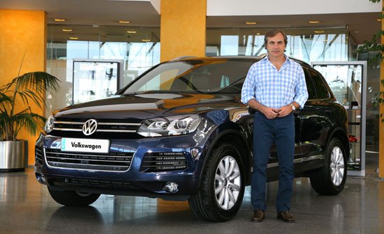 Carlos Sainz y su nuevo Volkswagen Touareg