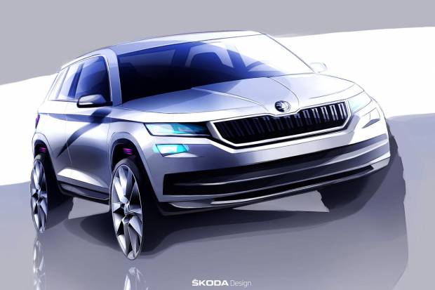 Primer boceto del futuro Skoda Kodiaq
