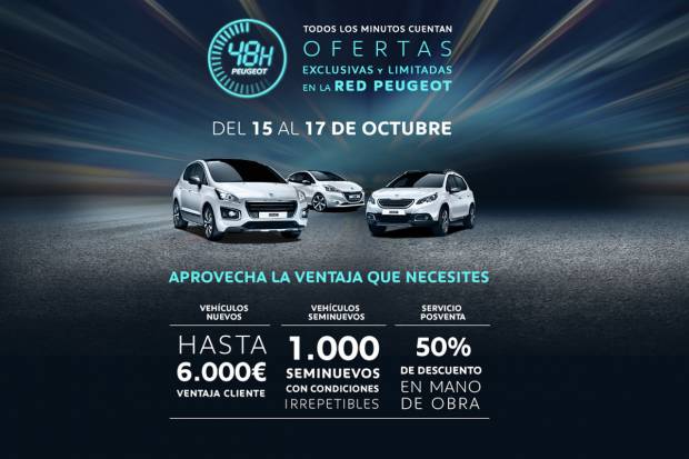 Comienza las 48h Peugeot con descuentos limitados