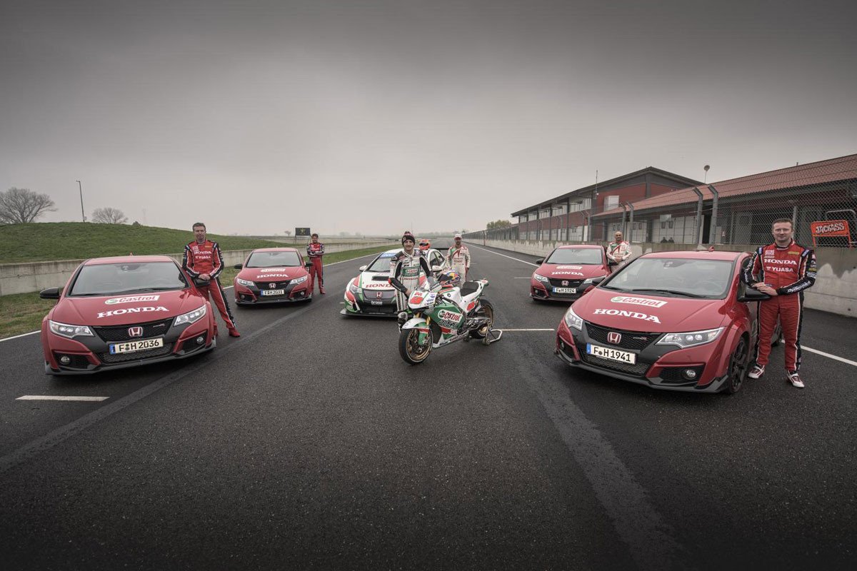 Vídeo: carrera entre un Civic Type-R, Civic WTCC y una Honda MotoGP