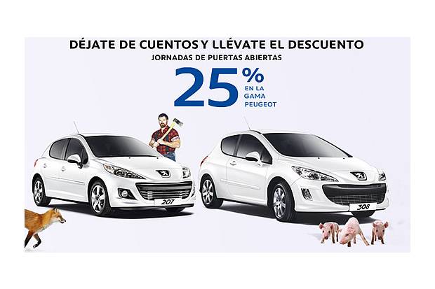 La gama de coches Peugeot, un 25 por ciento más baratos