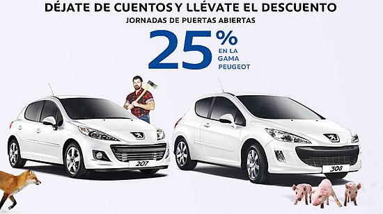 La gama de coches Peugeot, un 25 por ciento más baratos