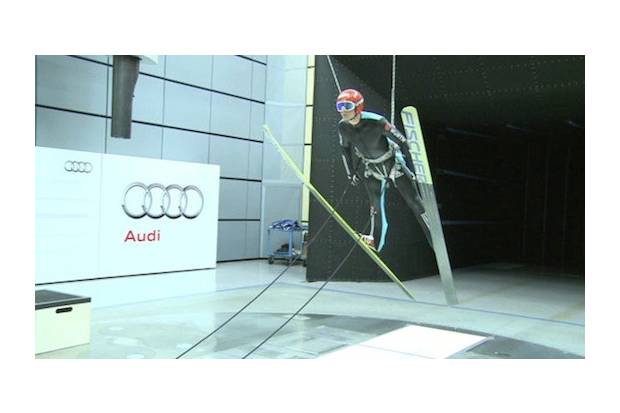 Vídeo: Esquiadores en el túnel de viento de Audi