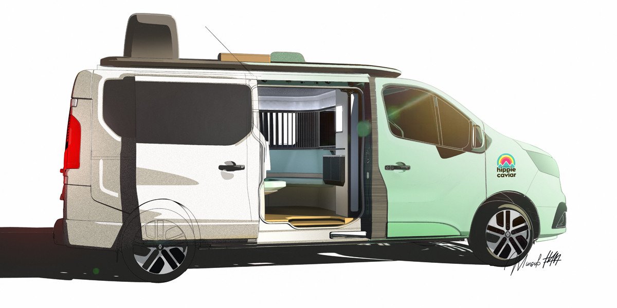Renault presenta el Hotel Hippie Caviar sobre una Trafic: un nuevo nivel de autocaravana