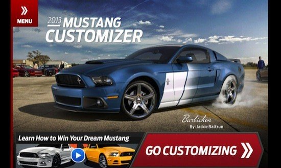 Diseña y personaliza un Ford Mustang desde tu móvil