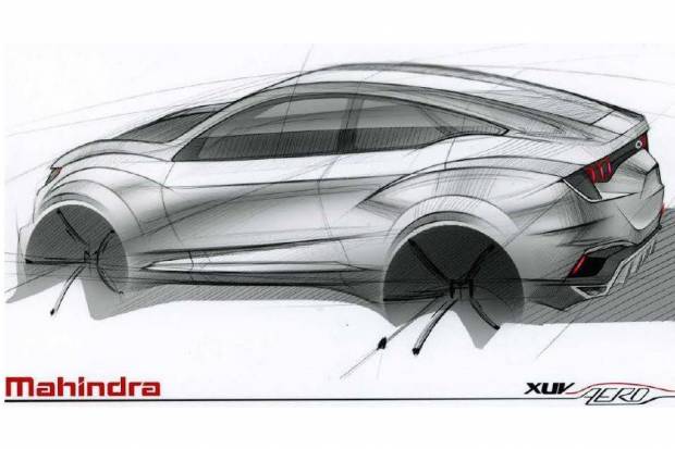 Primer boceto del Mahindra XUV Aero SUV Concept