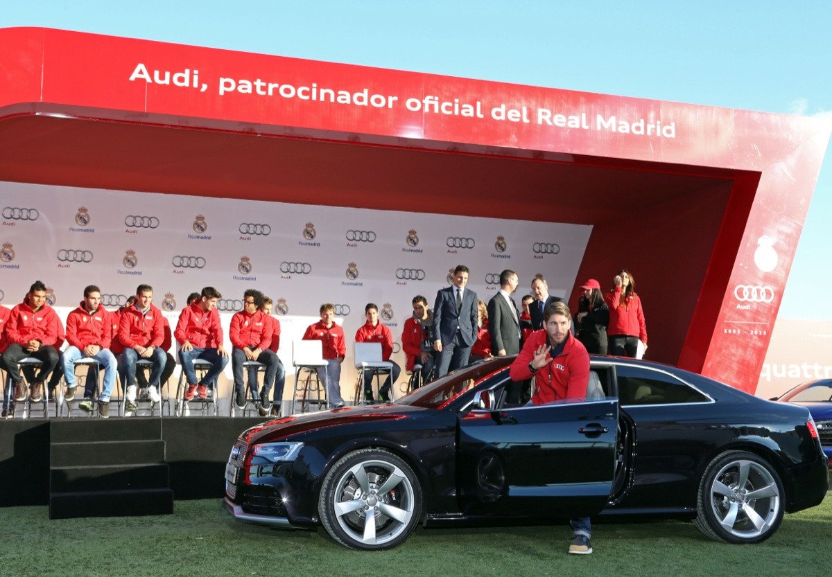 Audi entrega los nuevos coches al Real Madrid para la temporada 2013/14