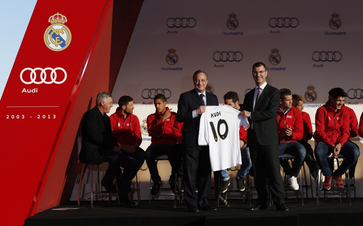 Audi entrega los nuevos coches al Real Madrid para la temporada 2013/14