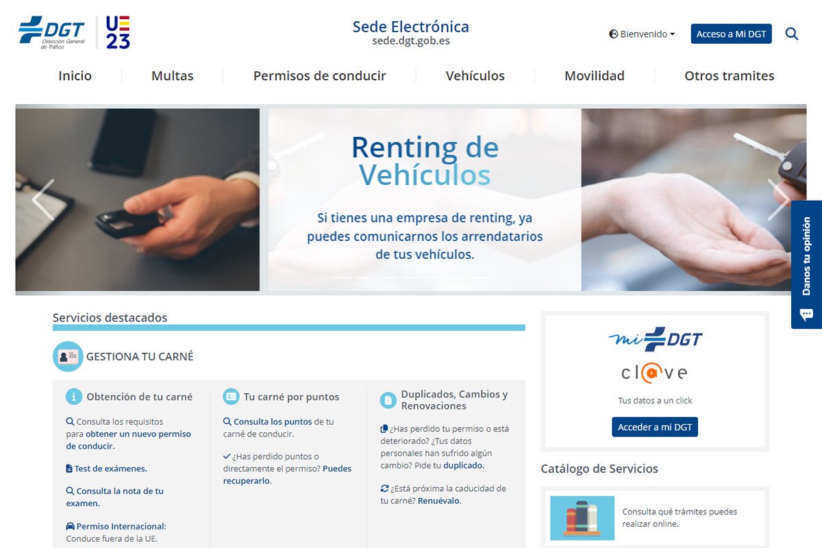 tramites dgt internet