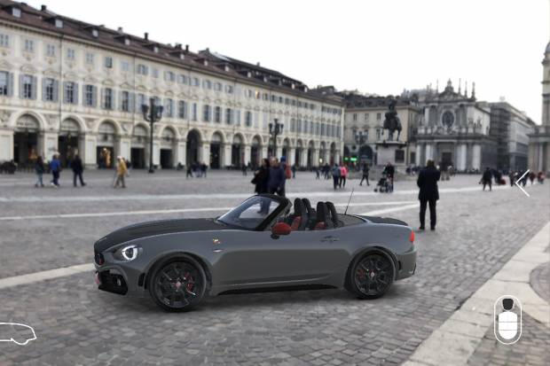 App para iPhone: Abarth 124 Spider de realidad aumentada
