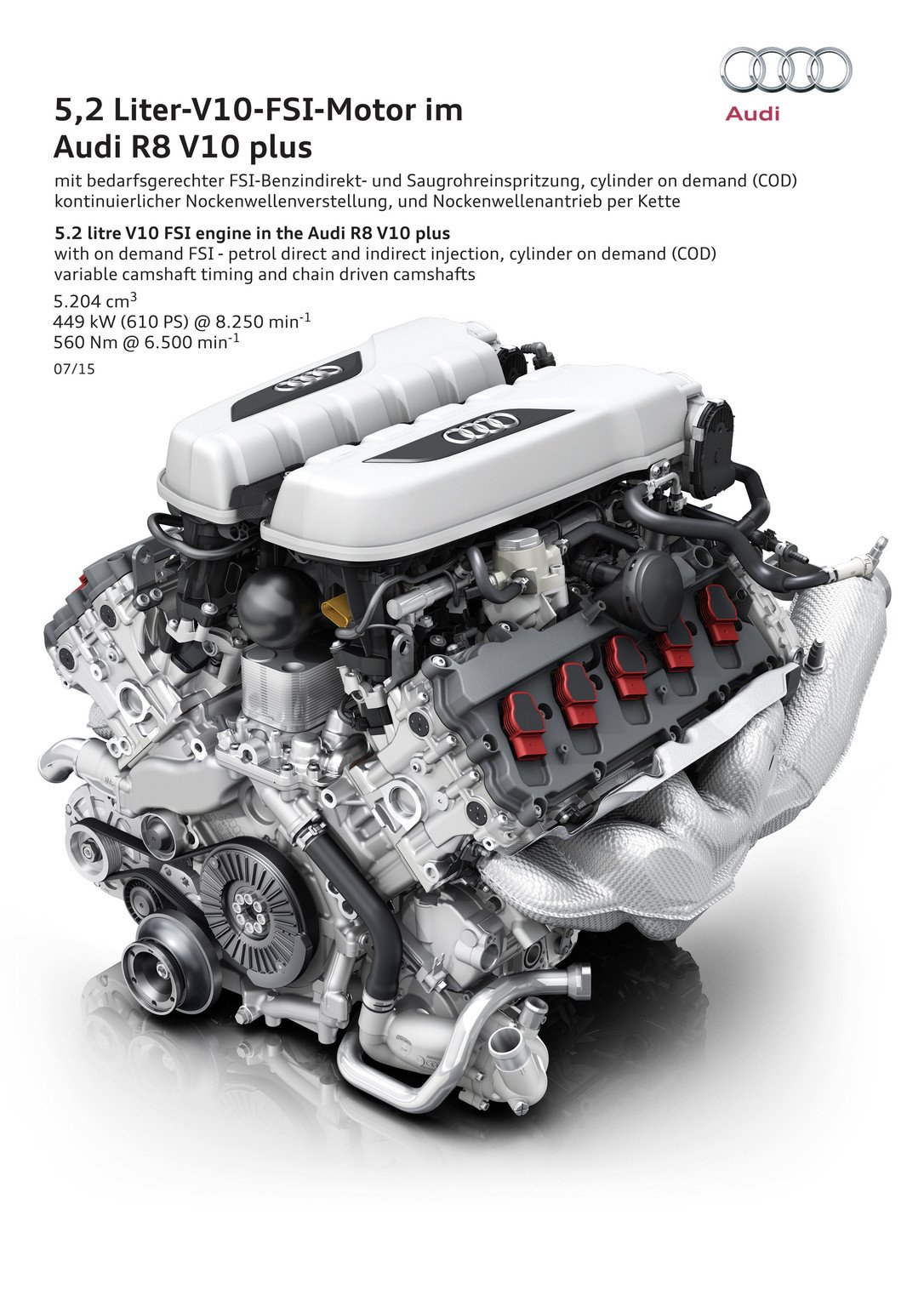Nuevo Audi R8 2015: más ligero, más potente, más rápido... y también eléctrico