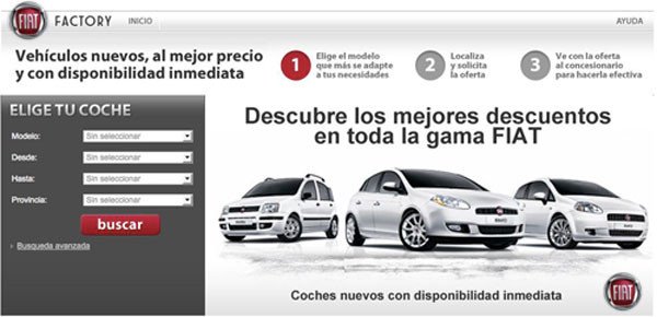 Fiat Factory, la web de ofertas de Fiat