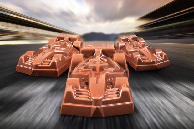 Así es el Fórmula 1 de chocolate que verás en los GG.PP de una famosa marca de dulces 