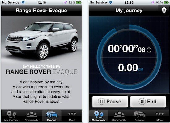 Pulse of the City: Aplicación de Range Rover Evoque para iPhone