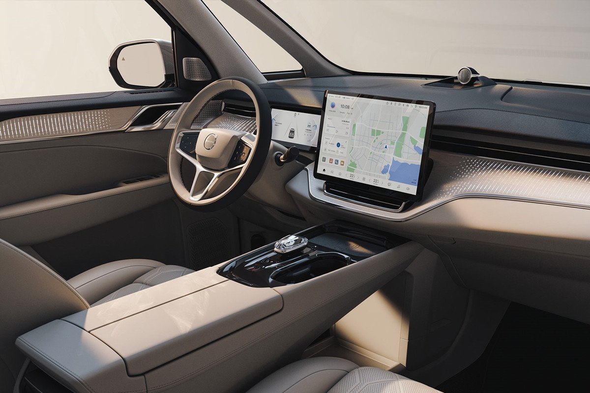 volvo em90 monovolumen eléctrico puesto conducción
