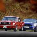 Paseo con el Ford Mustang GT de 1966 y de 2015
