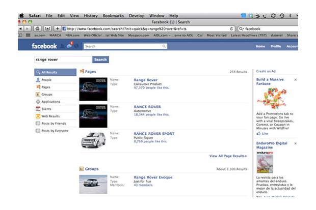 Los coches y el fenómeno Facebook