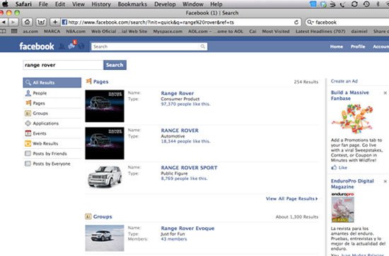 Los coches y el fenómeno Facebook